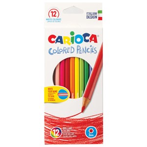 Карандаши цветные CARIOCA (Италия), 12 цветов, грифель 3 мм, шестигранные, заточенные, европодвес, 40380 - фото 2594779