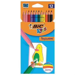 Карандаши цветные BIC "Tropicolors", 12 цветов, шестигранные, 83256610 - фото 2595091