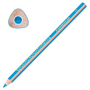 Карандаш цветной утолщенный STAEDTLER "Noris club", 1 шт., трехгранный, грифель 4 мм, голубой, 1284-30 - фото 2596173