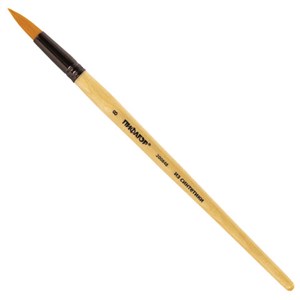 Кисть ПИФАГОР, СИНТЕТИКА, круглая, № 8, деревянная лакированная ручка, с колпачком, пакет с подвесом, 200848 - фото 2606648