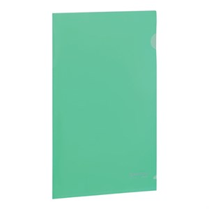 Папка-уголок жесткая BRAUBERG, зеленая, 0,15 мм, 221639 - фото 2610986