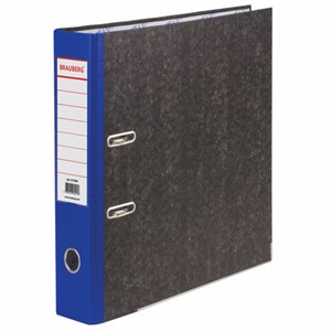 Папка-регистратор BRAUBERG, мраморное покрытие, А4 +, содержание, 70 мм, синий корешок, 221986 - фото 2611566
