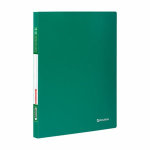 Папка 40 вкладышей BRAUBERG "Office", зеленая, 0,6 мм, 222633 - фото 2612468