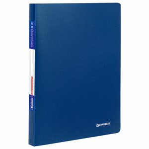 Папка 60 вкладышей BRAUBERG "Office", синяя, 0,6 мм, 222636 - фото 2612487