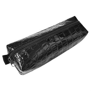 Пенал-косметичка BRAUBERG "Ultra black", "крокодиловая кожа", 20х6х4 см, 223909 - фото 2613680
