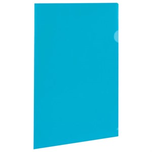 Папка-уголок BRAUBERG, синяя, 0,10 мм, 223964 - фото 2613704