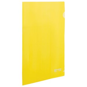 Папка-уголок жесткая BRAUBERG, желтая, 0,15 мм, 223968 - фото 2613717