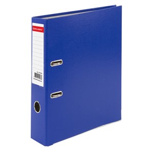 Папка-регистратор, покрытие пластик, 75 мм, ПРОЧНАЯ, с уголком, BRAUBERG, синяя, 226596 - фото 2616153