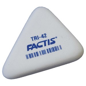 Ластик FACTIS TRI 42 (Испания), 45х35х8 мм, белый, треугольный, PMFTRI42 - фото 2620952