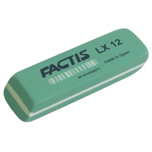 Ластик большой FACTIS LX 12 (Испания), 74х24х13 мм, зеленый, прямоугольный, скошенные края, CPFLX12 - фото 2620969