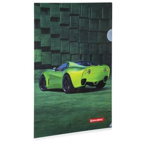 Папка-уголок BRAUBERG "SPORT CAR", А4, 150 мкм, цветная печать, 228044 - фото 2620999