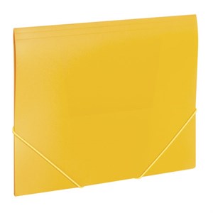 Папка на резинках BRAUBERG "Office", желтая, до 300 листов, 500 мкм, 228082 - фото 2621035