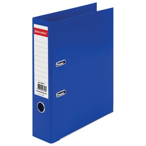 Папка-регистратор BRAUBERG "EXTRA", 75 мм, синяя, двустороннее покрытие пластик, металлический уголок, 228571 - фото 2621190