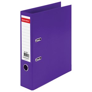 Папка-регистратор BRAUBERG "EXTRA", 75 мм, фиолетовая, двустороннее покрытие пластик, металлический уголок, 228577 - фото 2621198