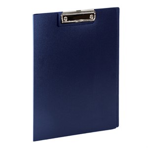 Папка-планшет STAFF, А4 (310х230 мм), с прижимом и крышкой, пластик, синяя, 0,5 мм, 229220 - фото 2623761