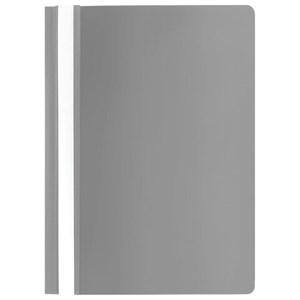 Скоросшиватель пластиковый STAFF, А4, 100/120 мкм, серый, 229238 - фото 2623871