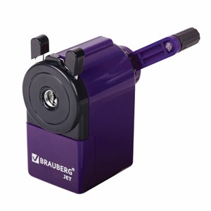 Точилка механическая BRAUBERG "JET", металлический механизм, корпус фиолетовый, 229569 - фото 2625145