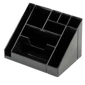 Подставка-органайзер "Каскад", 115х160х105 мм, 9 отделений, черная, ОР11 - фото 2630099