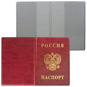 Обложка для паспорта с гербом, ПВХ, бордовая, ДПС, 2203.В-103 - фото 2630231