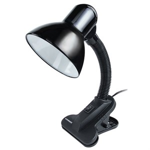 Настольная лампа-светильник SONNEN OU-108, на прищепке, цоколь Е27, черный, 236679 - фото 2630820