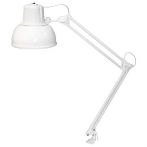 Настольная лампа светильник Бета-К на струбцине, цоколь Е27, белый - фото 2631945