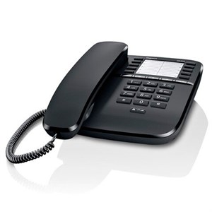 Телефон Gigaset DA510, память 20 номеров, спикерфон, тональный/импульсный режим, повтор, черный, S30054S6530S301 - фото 2639825