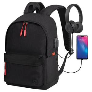 Рюкзак BRAUBERG URBAN универсальный, с отделением для ноутбука, USB-порт, "Energy", черный, 44х31х14 см, 270805 - фото 2642770