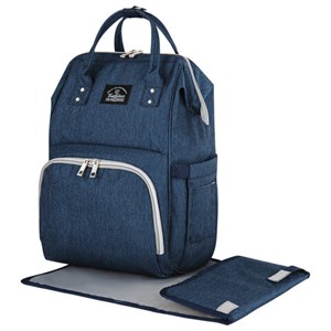 Рюкзак для мамы BRAUBERG MOMMY с ковриком, крепления на коляску, термокарманы, синий, 40x26x17 см, 270820 - фото 2642887