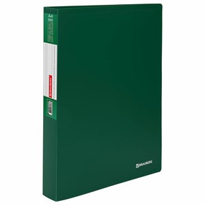 Папка 100 вкладышей BRAUBERG "Office", зеленая, 0,8 мм, 271335 - фото 2645426