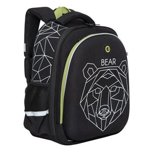 Ранец GRIZZLY анатомическая спинка, c бейджем, для мальчиков, "BEAR", 36х28х20 см, RAz-287-9/1 - фото 2647710