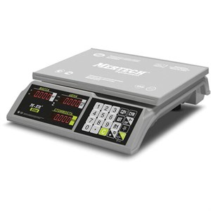 Весы торговые MERTECH M-ER 326-15.2 LED (0,05-15 кг), дискретность 2 г, платформа 325x230 мм, без стойки, 3042 - фото 2649045