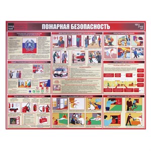 Доска-стенд информационная "Пожарная безопасность" (910х700 мм), пластик - фото 2649840