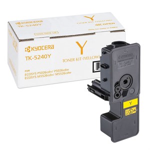 Тонер-картридж KYOCERA (TK-5240Y) P5026cdn/w/M5526cdn/w, ресурс 3000 стр., цвет желтый, оригинальный, 1T02R7ANL0 - фото 2653621