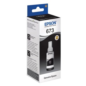 Чернила EPSON 673 (T6731) для СНПЧ Epson L800/L805/L810/L850/L1800, черные, ОРИГИНАЛЬНЫЕ, C13T67314A - фото 2655840
