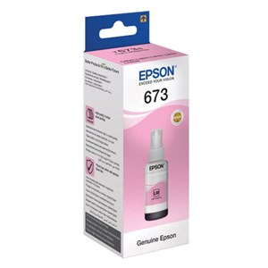 Чернила EPSON 673 (T6736) для СНПЧ Epson L800/L805/L810/L850/L1800, светло-пурпурные, ОРИГИНАЛЬНЫЕ, C13T67364A/698 - фото 2655849