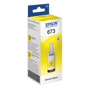 Чернила EPSON 673 (T6734) для СНПЧ Epson L800/L805/L810/L850/L1800, желтые, ОРИГИНАЛЬНЫЕ, C13T67344A/498 - фото 2655850