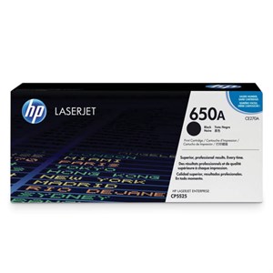 Картридж лазерный HP (CE270A) Color LaserJet Enterprise CP5525, №650A, черный, оригинальный, ресурс 13500 страниц - фото 2656029