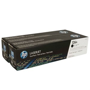 Картридж лазерный HP (CE310AD) CLJ CP1025/CP1025NW, №126A, КОМПЛЕКТ 2 шт., черный, оригинальный, ресурс 2х1200 страниц - фото 2656153