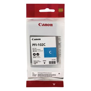 Картридж струйный CANON (PFI-102C) iPF500/510/F600/605/610/650/655/700/710/720, голубой, оригинальный, 130 мл, 0896B001 - фото 2656253