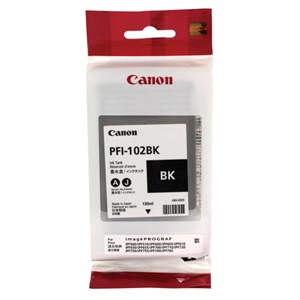 Картридж струйный CANON (PFI-102BK) iPF500/510/F600/605/610/650/655/700/710/720, черный, оригинальный, 130 мл, 0895B001 - фото 2656259