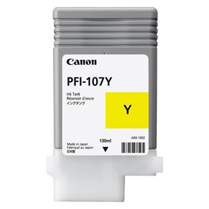 Картридж струйный CANON (PFI-107Y) iPF680/685/780/785, желтый, оригинальный, 130 мл, 6708B001 - фото 2656265