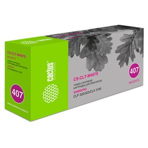 Картридж лазерный CACTUS (CS-CLT-M407S) для SAMSUNG CLP-320/325/N, пурпурный, ресурс 1000 страниц - фото 2656431