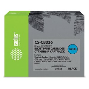 Картридж струйный CACTUS (CS-CB336) для HP OfficeJet J5783/PS D5363, черный - фото 2656469