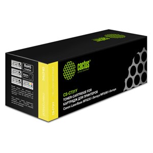 Картридж лазерный CACTUS (CS-C731Y) для CANON LBP7100/7110/MF8230/8280, желтый, ресурс 1500 стр. - фото 2657458
