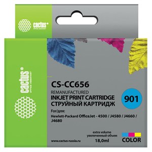 Картридж струйный CACTUS (CS-CC656) для HP OfficeJet J4580/J4660/J4680, цветной - фото 2657639