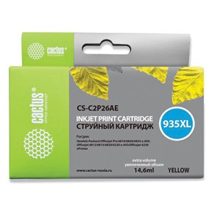 Картридж струйный CACTUS (CS-C2P26AE) для HP Officejet Pro 6830/6230, желтый - фото 2657644