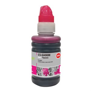 Чернила CACTUS (CS-GI490M) для СНПЧ CANON Pixma G1400/G2400/G3400, пурпурные, 0,1 л - фото 2657817
