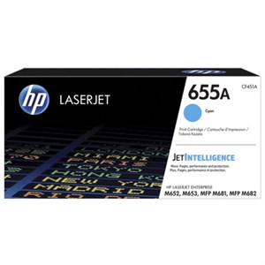 Картридж лазерный HP (CF451A) Color LJ M652dn/M653dn/M681dh, №655A, голубой, оригинальный, ресурс 10500 страниц - фото 2657982