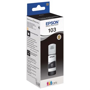 Чернила EPSON 103 (C13T00S14A) для СНПЧ EPSON L3100/L3101/L3110/L3150/L3151/L1110, черные, ОРИГИНАЛЬНЫЕ - фото 2658013