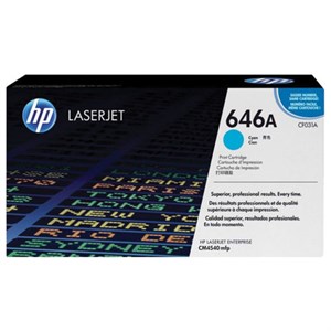 Картридж лазерный HP (CF031A) ColorLaserJet CM4540, №646A, голубой, оригинальный, ресурс 12 500 страниц - фото 2658499